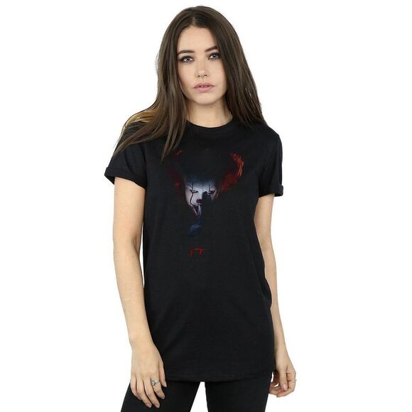 It Womens/Ladies Pennywise Quiet Cotton Boyfriend T-Shirt / Black - Picture 2 of 7
